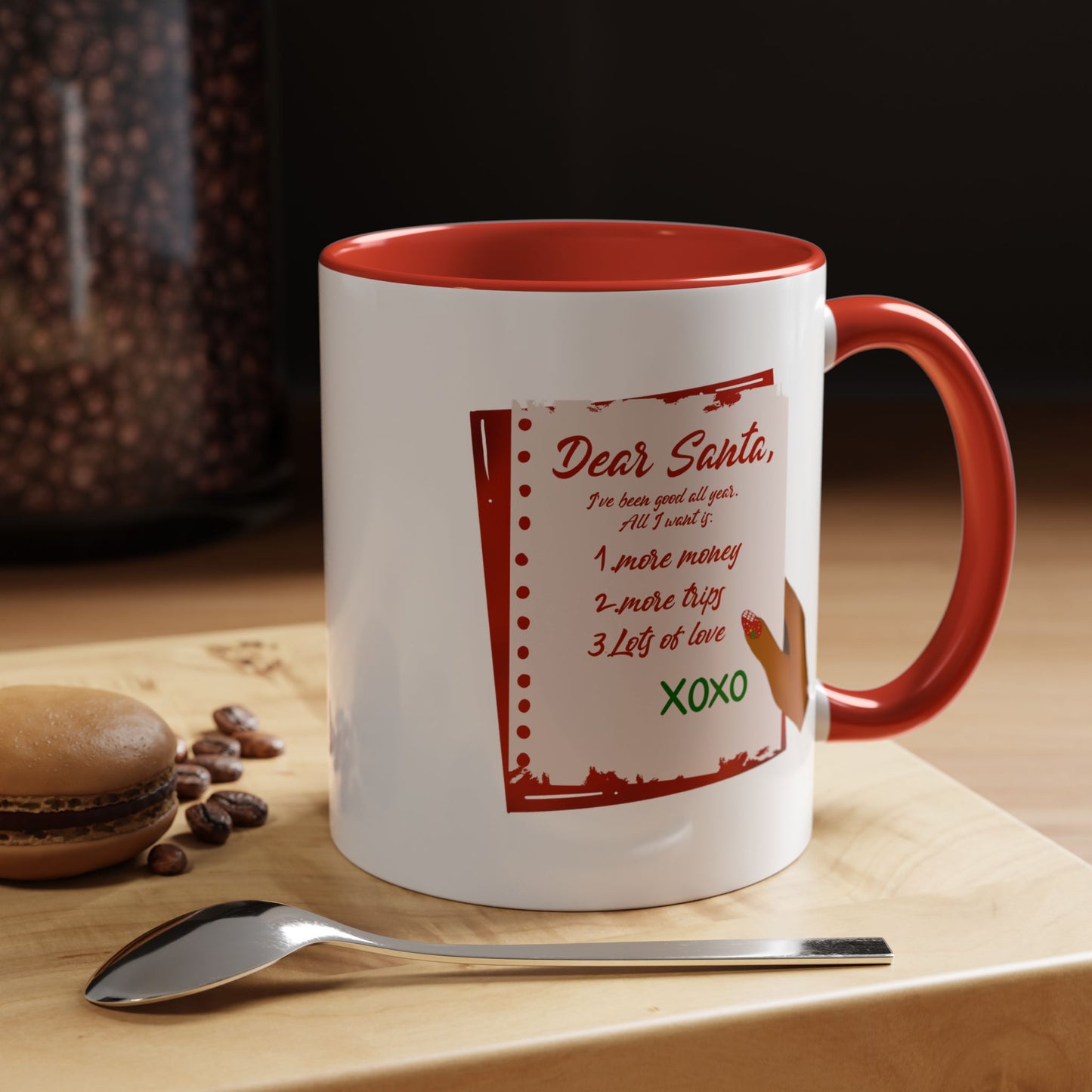 Dear Santa Accent Coffee Mug - Perfect for Christmas Cheer