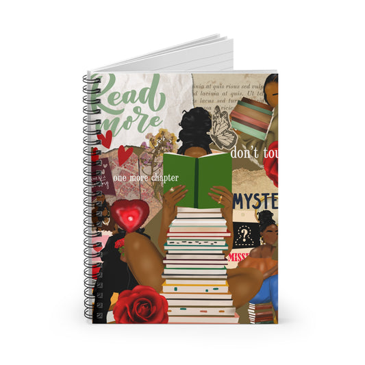 Cozy Reading Spiral Notebook - Perfect for Book Lovers, Read More, One More Chapter, Stationery Gift, Journaling