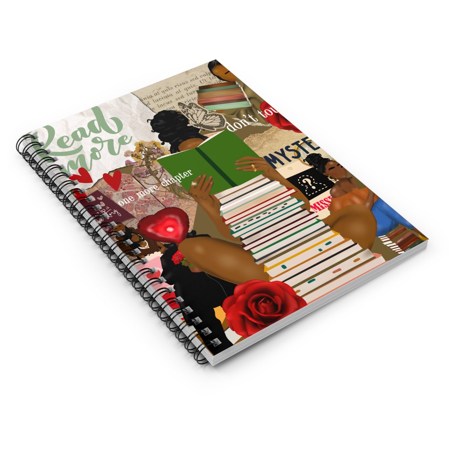 Cozy Reading Spiral Notebook - Perfect for Book Lovers, Read More, One More Chapter, Stationery Gift, Journaling