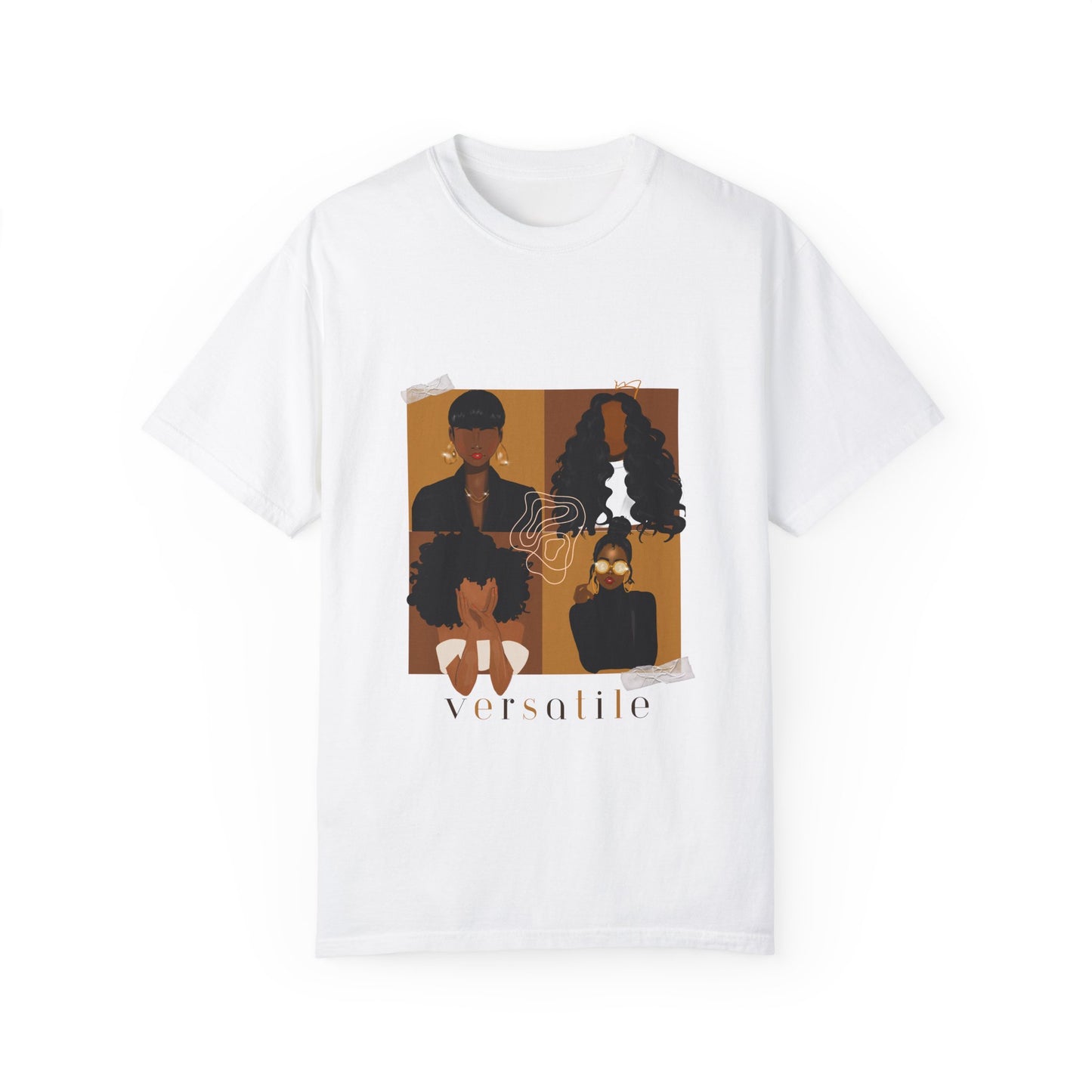 Versatile Unisex Garment-Dyed T-Shirt with Artistic Design