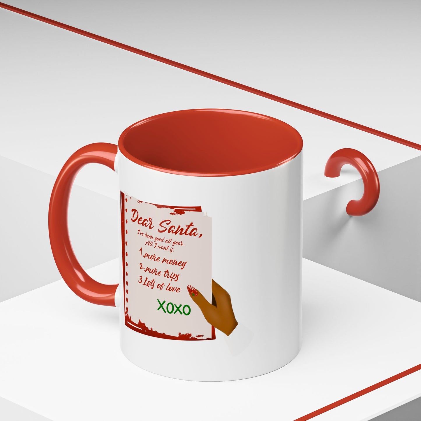 Dear Santa Accent Coffee Mug - Perfect for Christmas Cheer