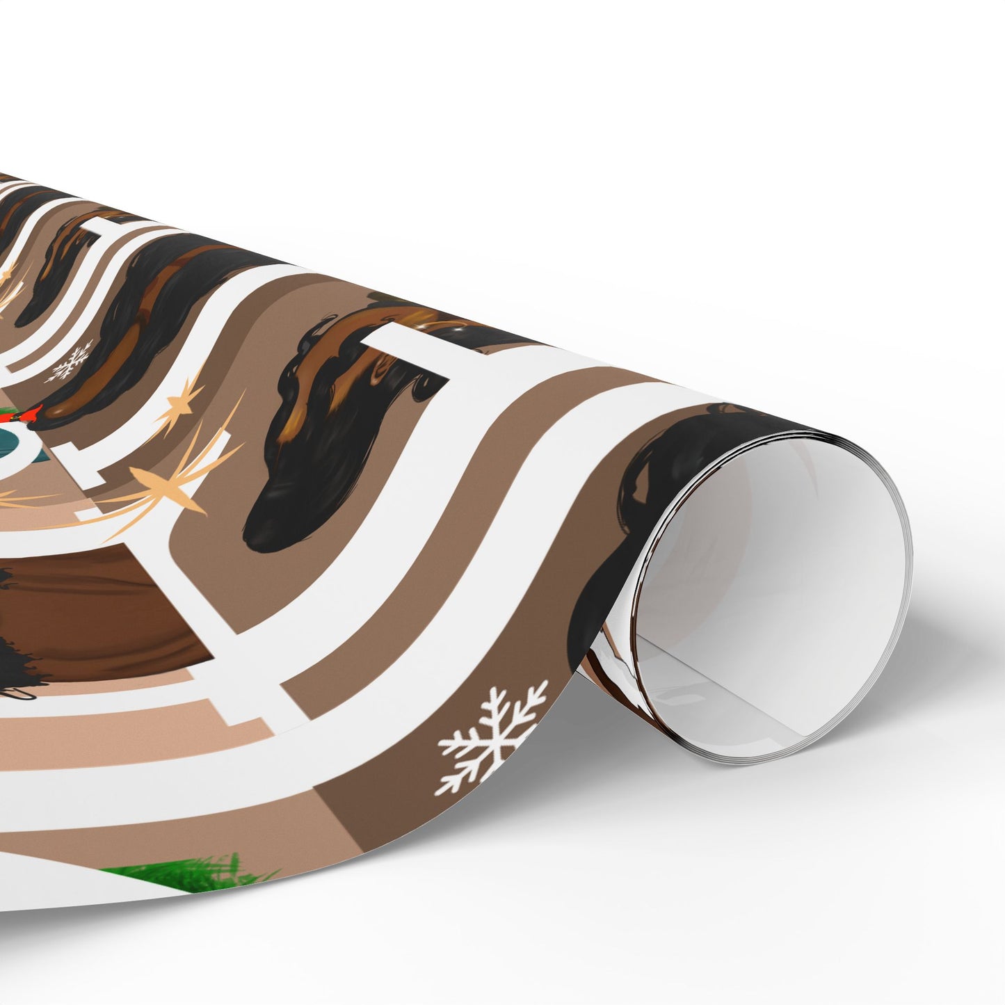 Festive Hair-Themed Wrapping Paper for Christmas & Celebrations