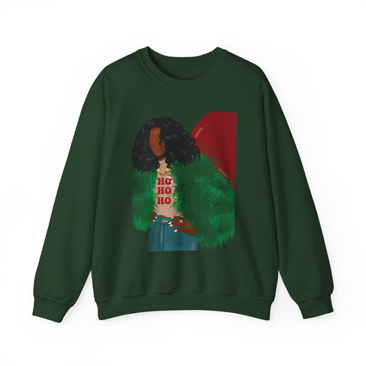 Festive HO HO HO Unisex Crewneck Sweatshirt
