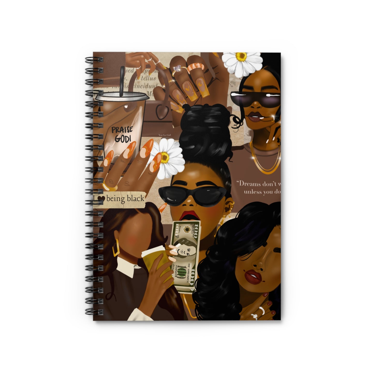 Empowered Black Voices Spiral Notebook - Inspirational Quotes & Chic Design