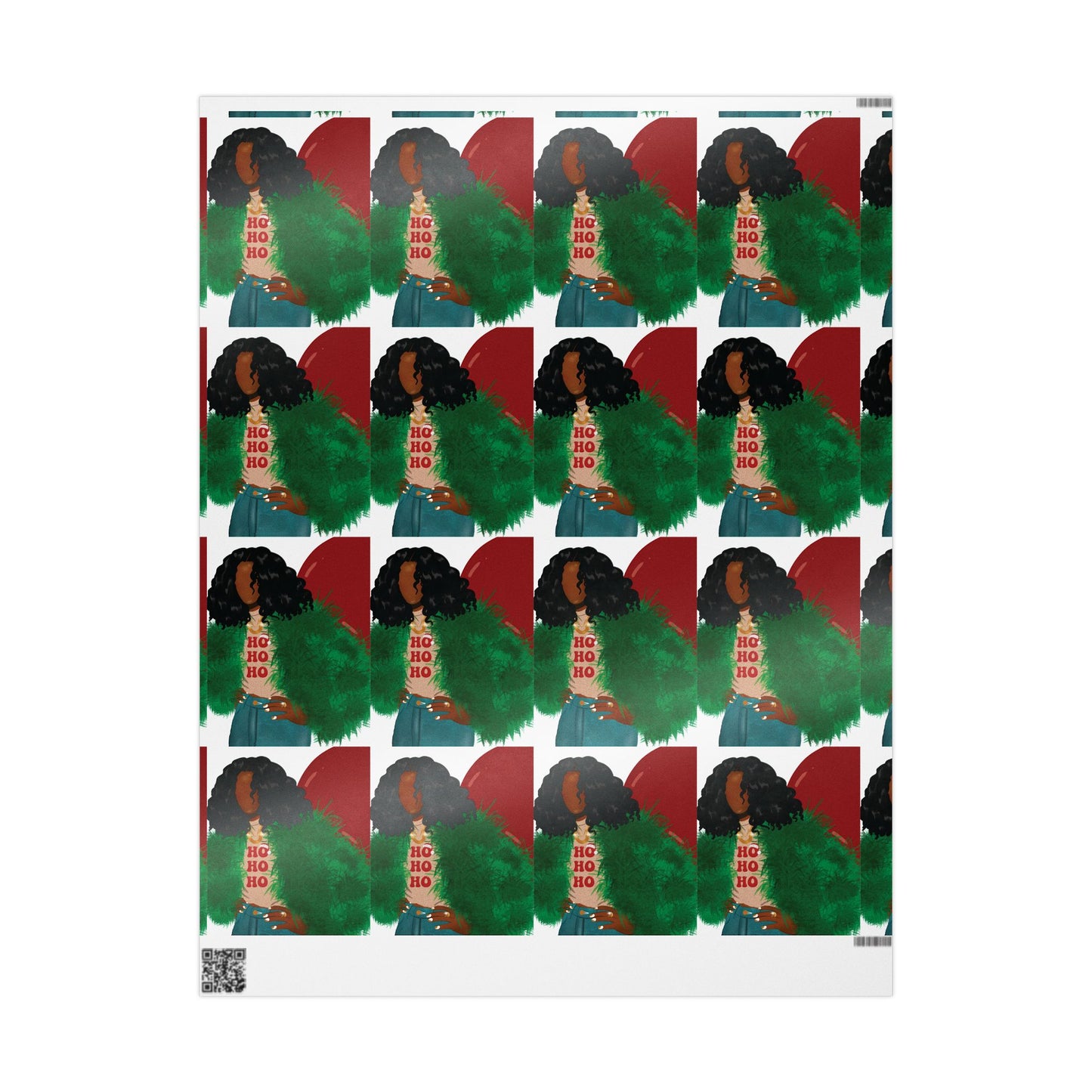 Festive HoHoHo Holiday Wrapping Paper | Unique Stylish Design for Gifts