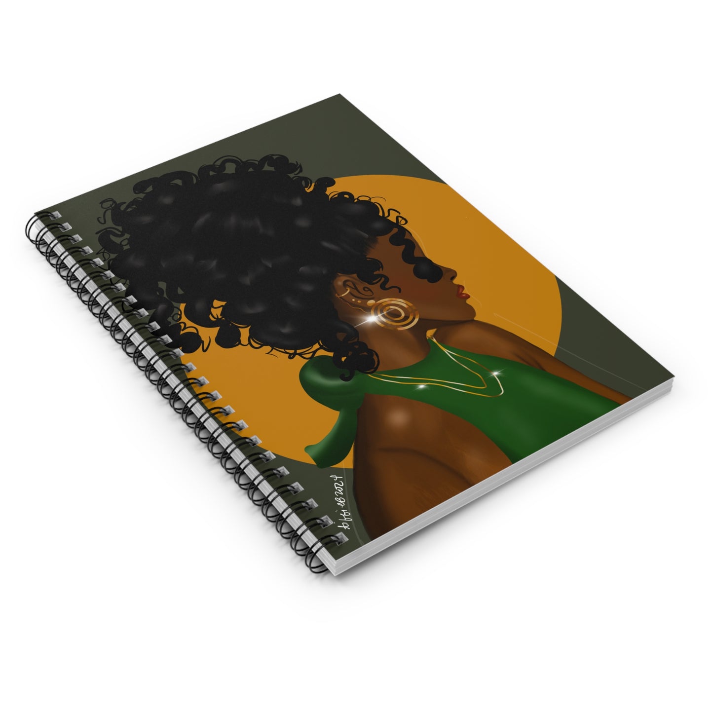 Elegant Curly Hair Spiral Notebook – Inspirational Writing Journal for Creative Souls