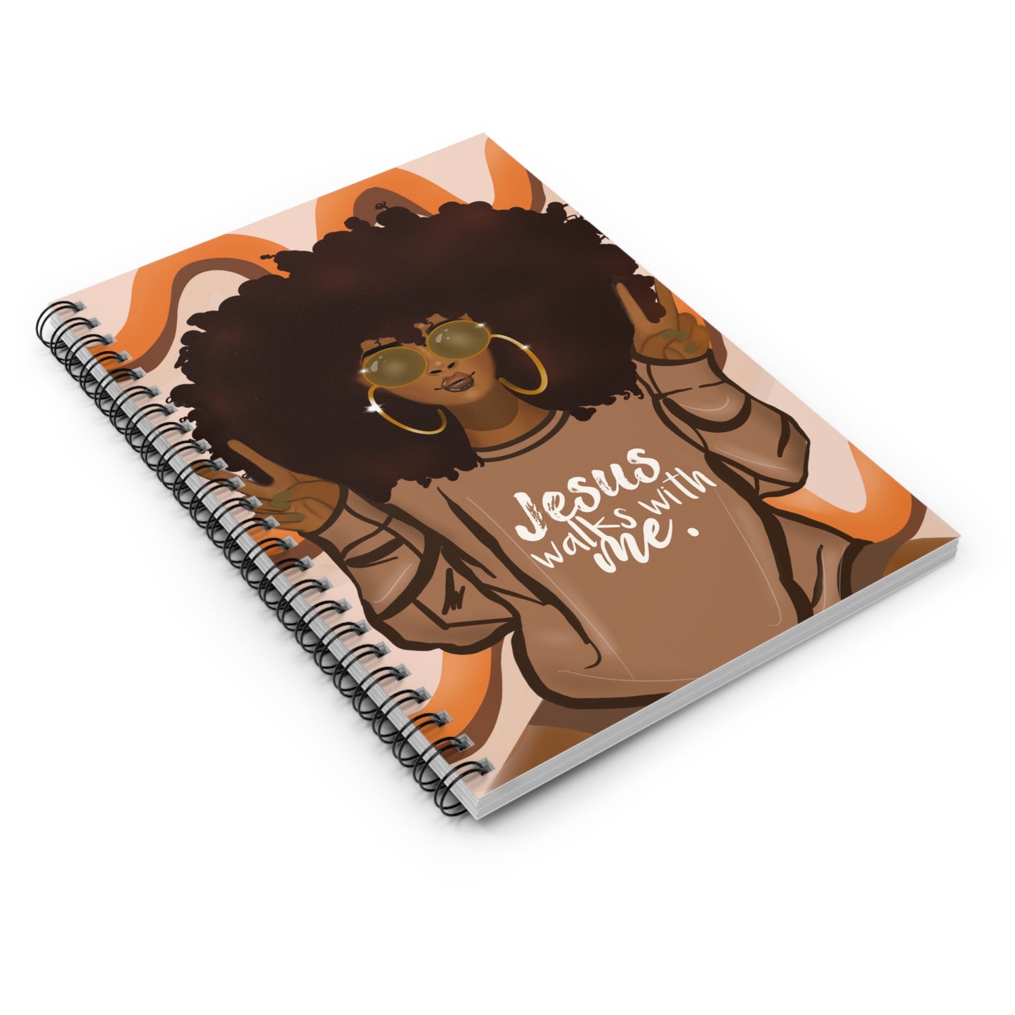Jesus Walks With Me Spiral Notebook - Ruled Line