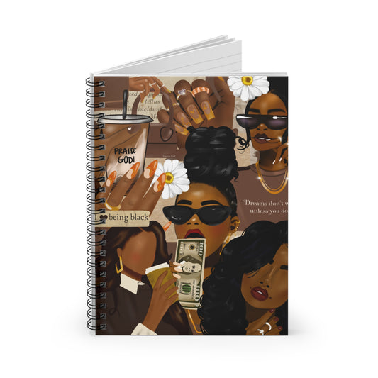 Empowered Black Voices Spiral Notebook - Inspirational Quotes & Chic Design