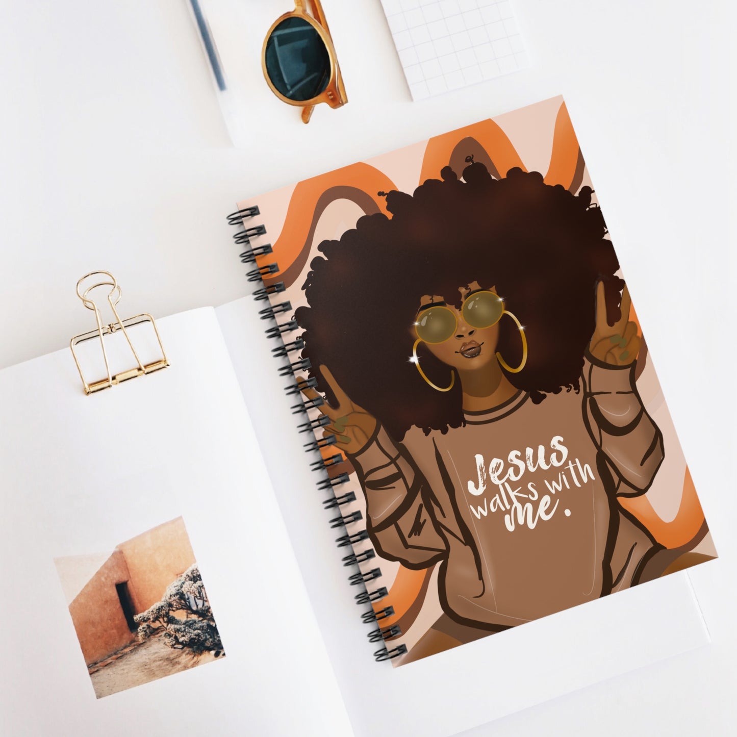 Jesus Walks With Me Spiral Notebook - Ruled Line