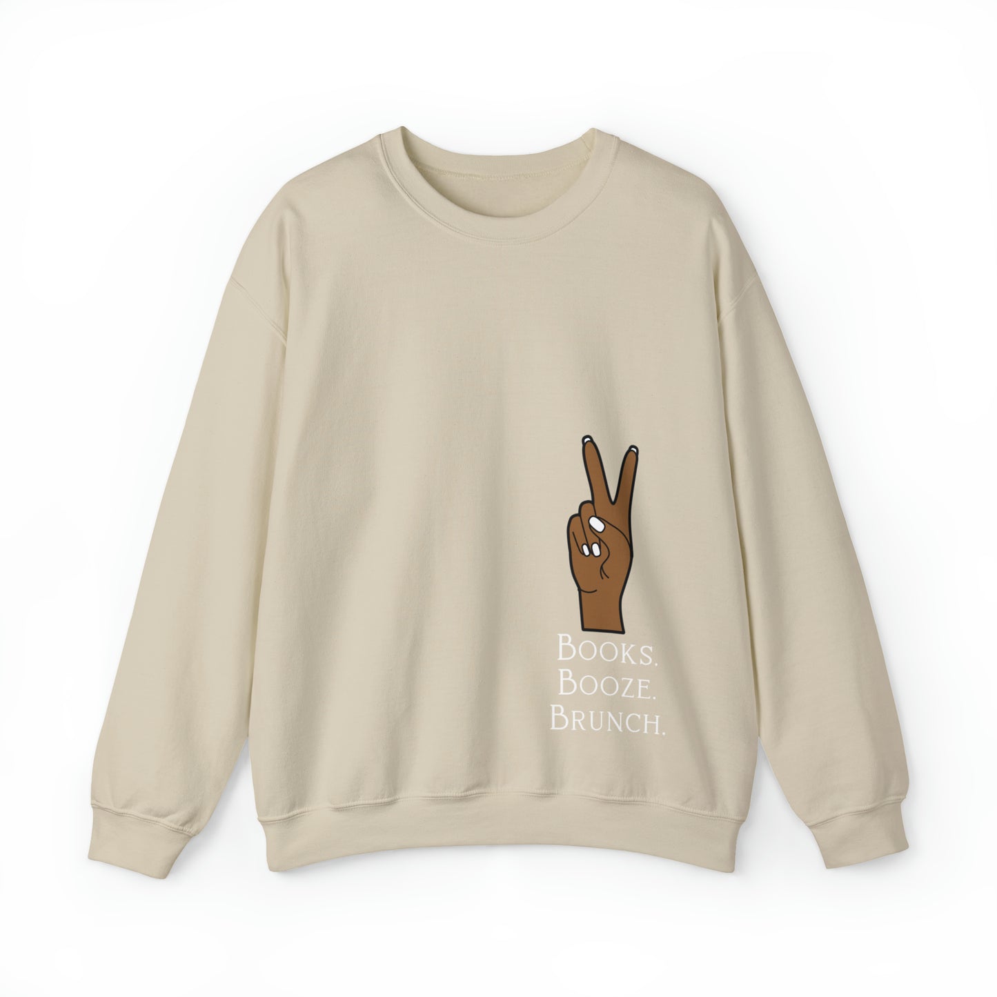 neutral sweater perfect gift for the bookworm. made of soft materials with a unique message