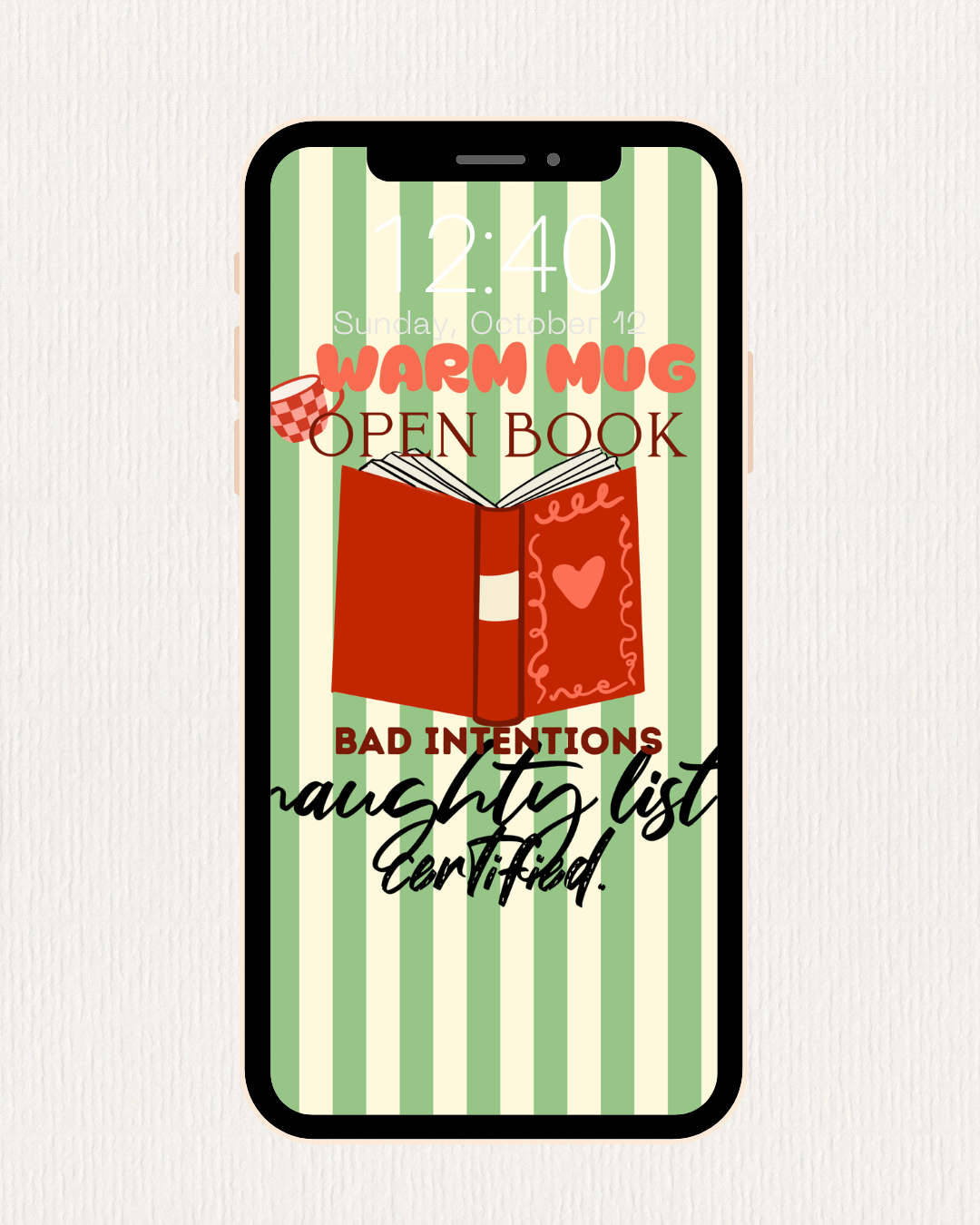Naughty List Certified Phone Wallpaper 📖✨