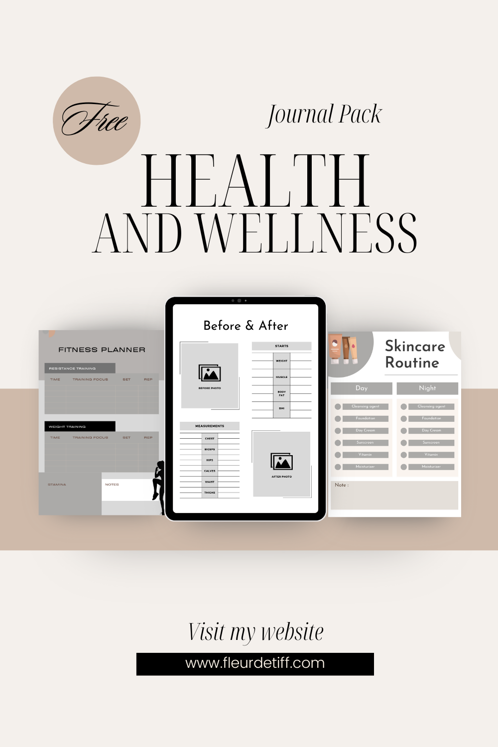 Health & Wellness Journal | Digital Download| Begin your wellness journey today
