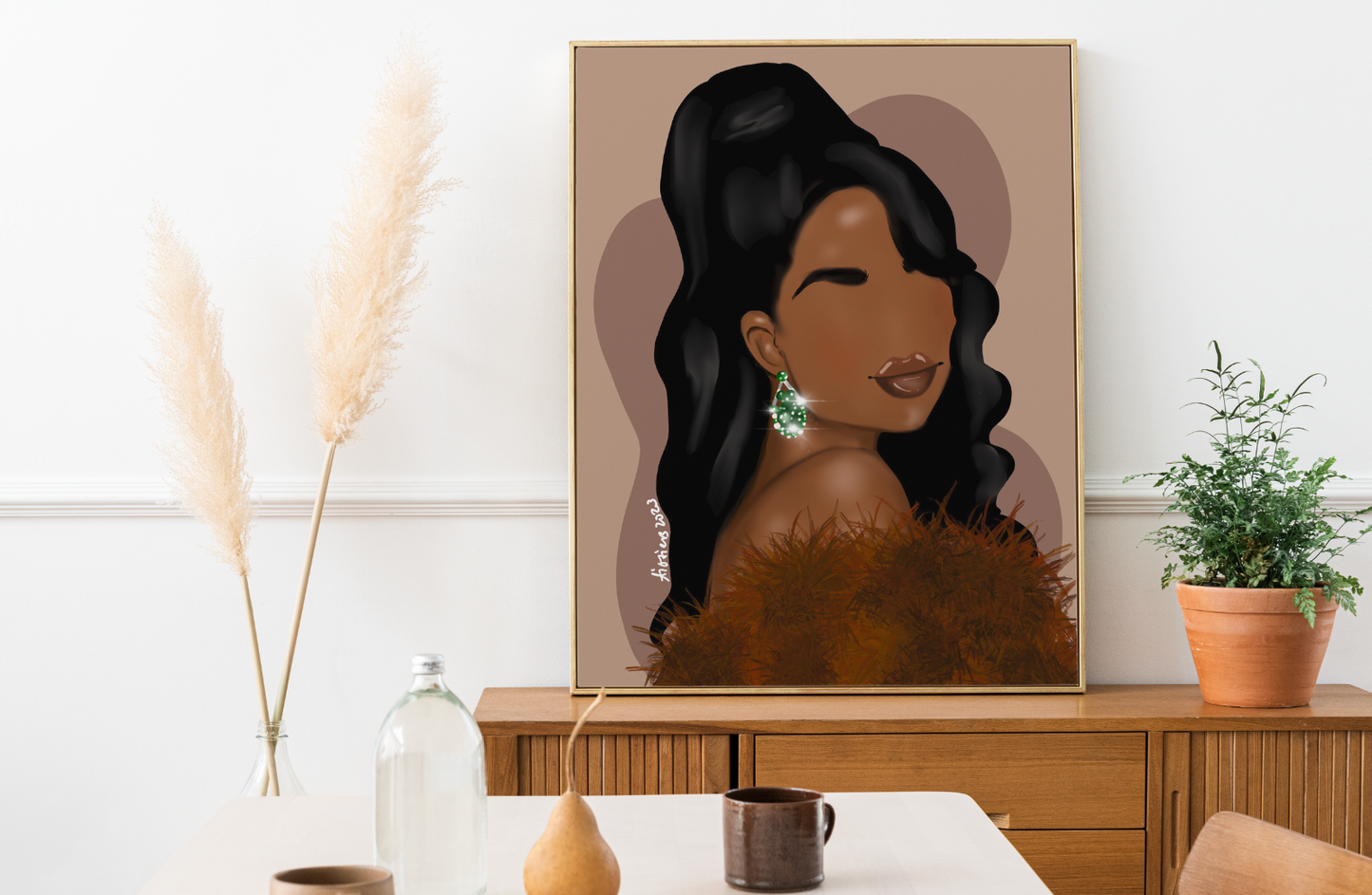 Old School Glam Instant Download Art Printable | Printable Art