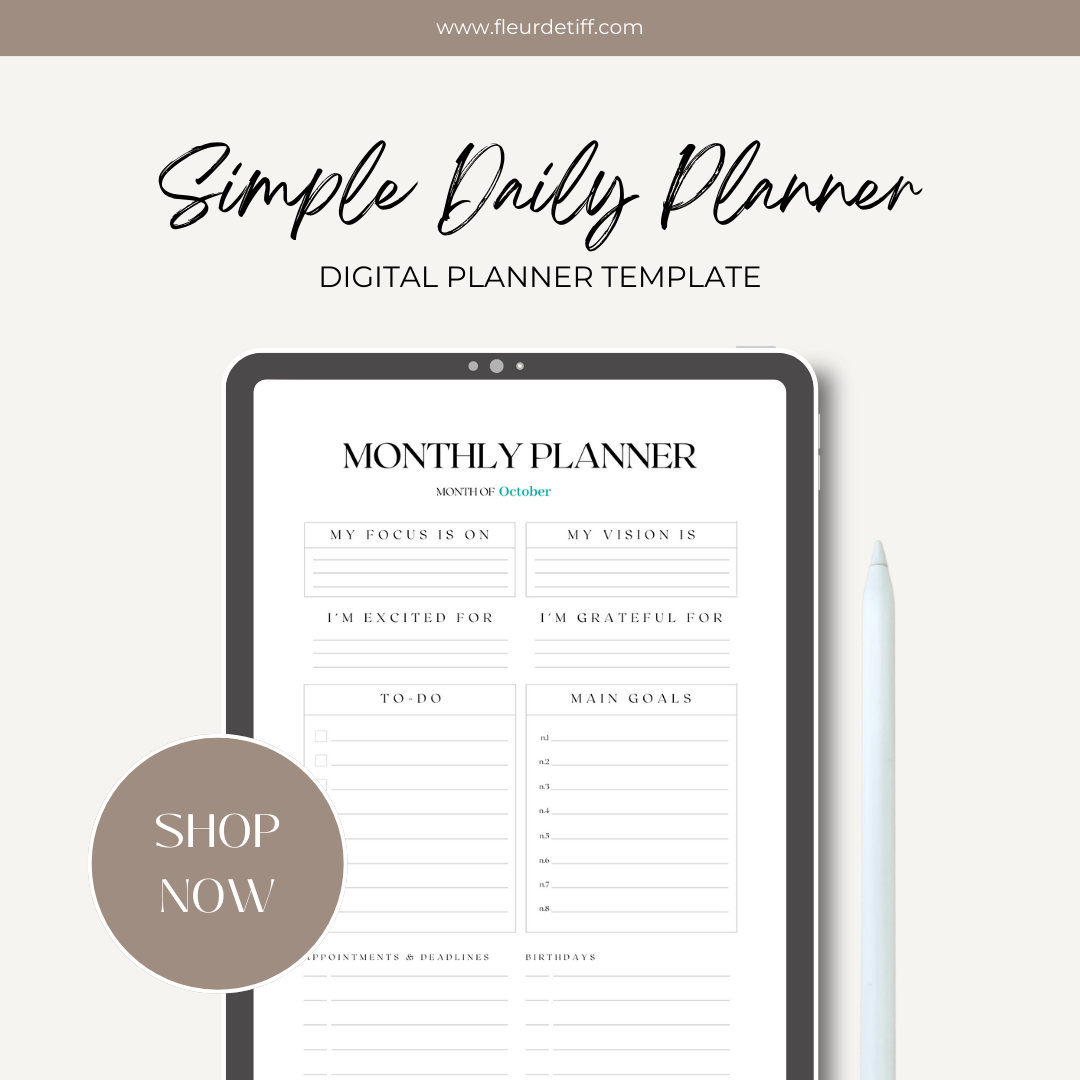 52 week 2023-2024 Digital Planner | Chic Planner| Budgeting, Goal Tracking and more
