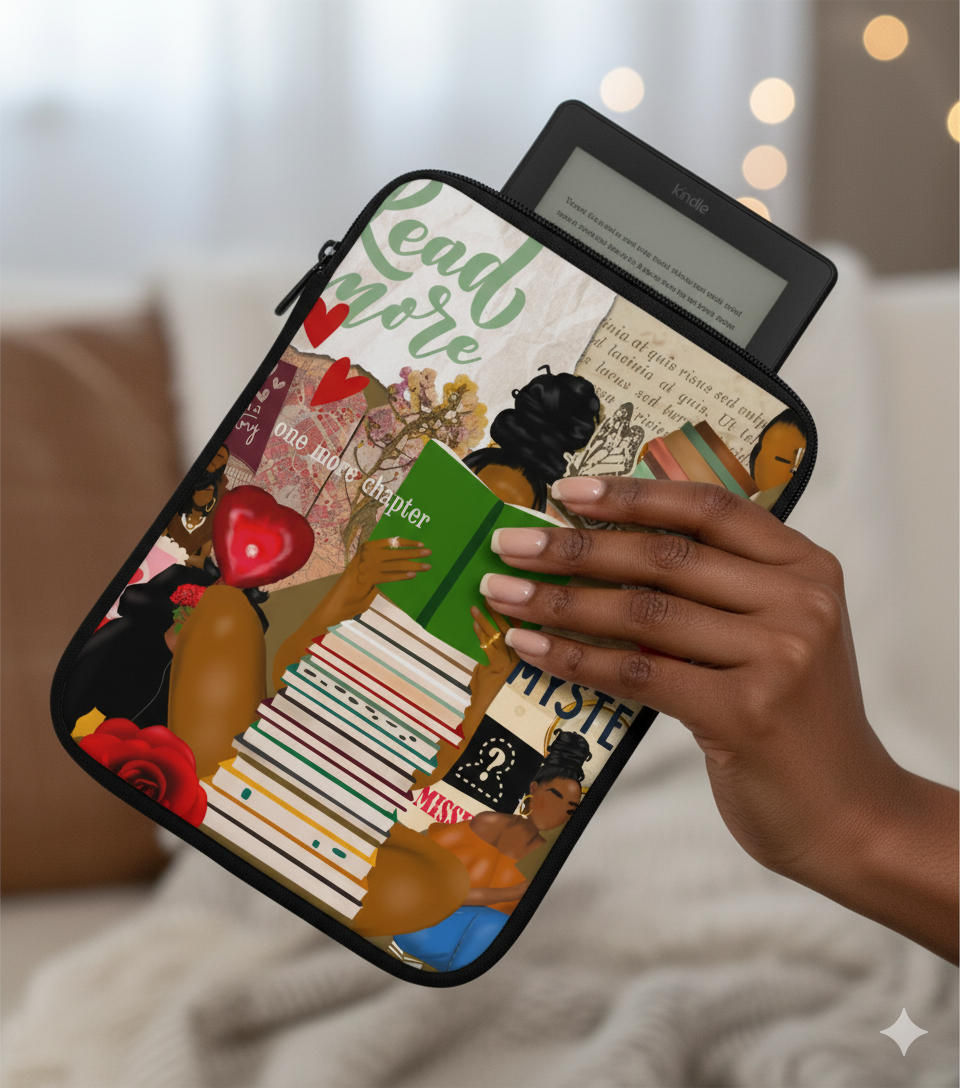 Cozy Girl Approved 6" 7" Kindle Case | Read More Book Lover Protective Sleeve-Limited Holiday Item