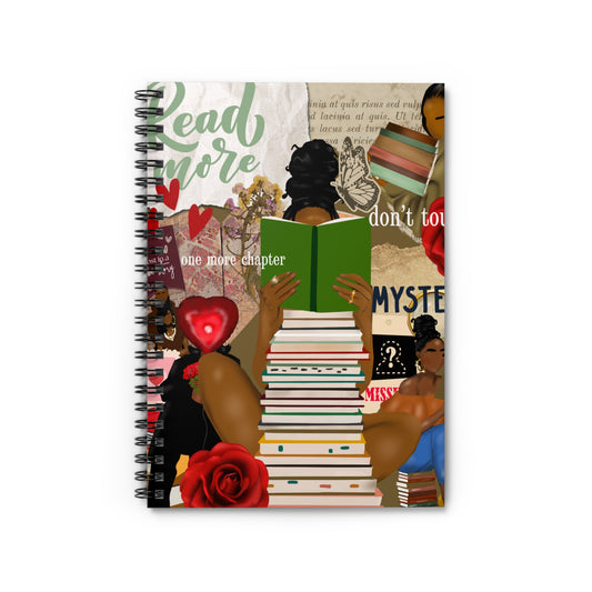 Cozy Reading Spiral Notebook - Perfect for Book Lovers, Read More, One More Chapter, Stationery Gift, Journaling