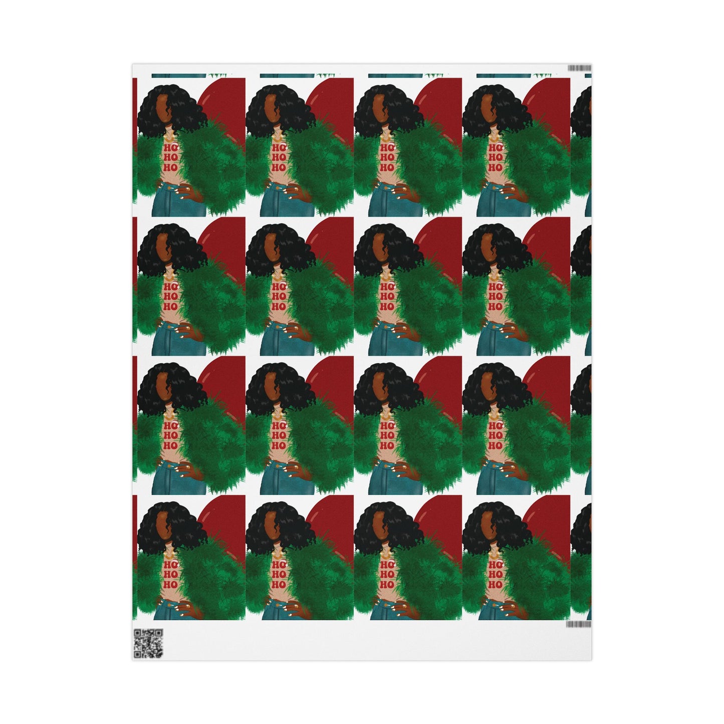 Festive HoHoHo Holiday Wrapping Paper | Unique Stylish Design for Gifts