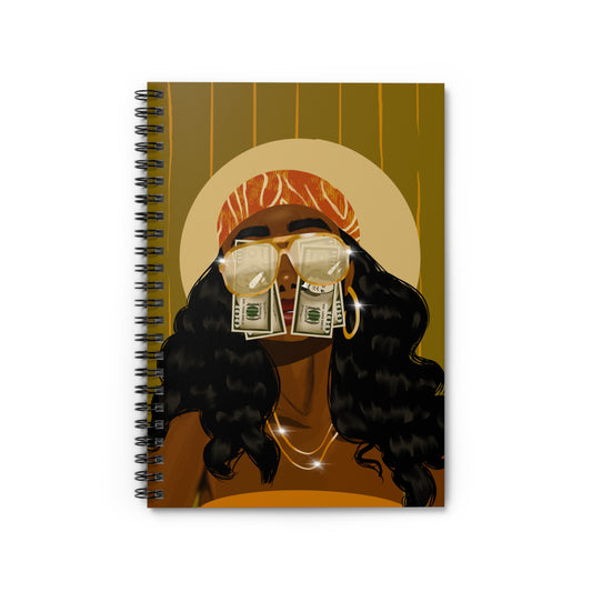 Chic Money Muse Spiral Notebook, Inspirational Journal, Gift for Entrepreneurs, Fashionable Writing Pad, Stylish School Supplies