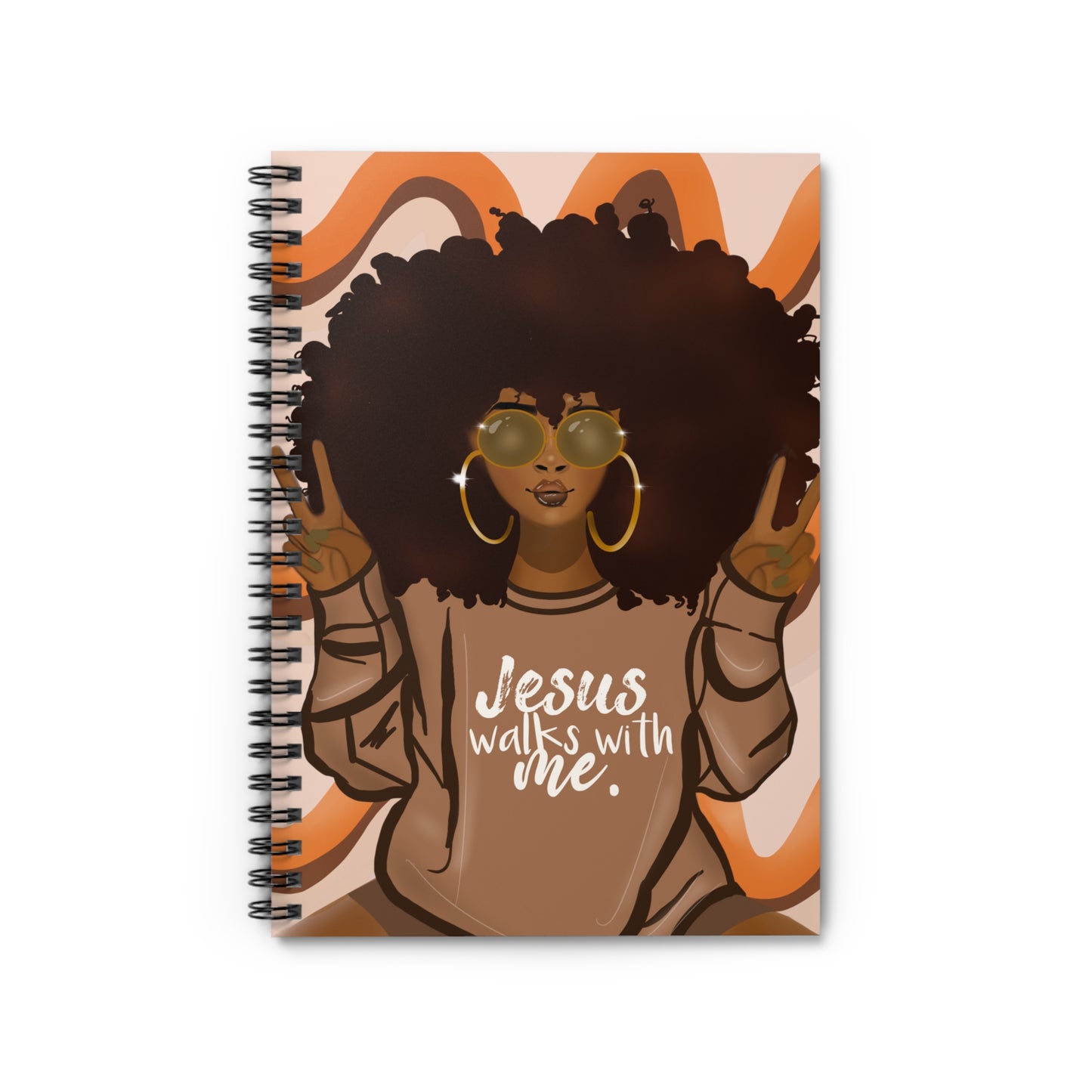 Jesus Walks With Me Spiral Notebook - Ruled Line