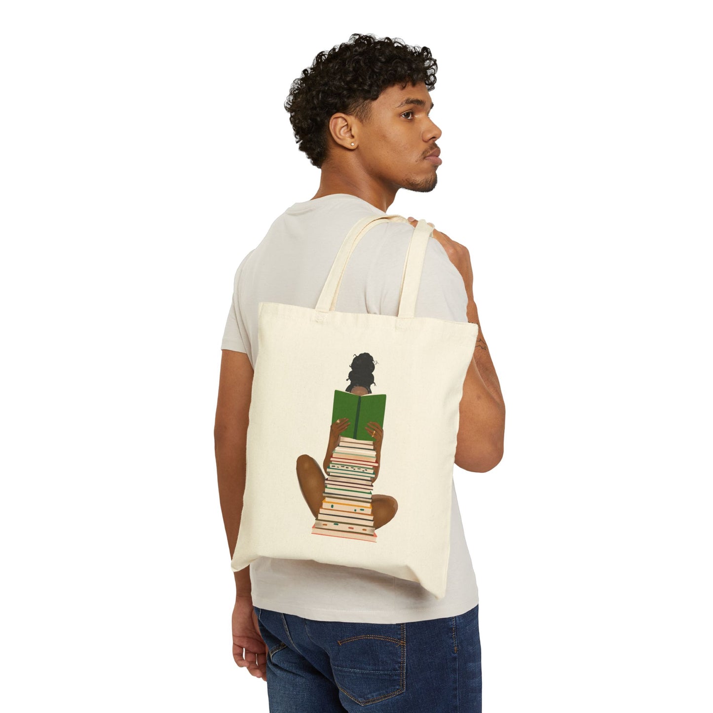 Book Lover's Cotton Canvas Tote Bag - Eco-Friendly Literary Gift