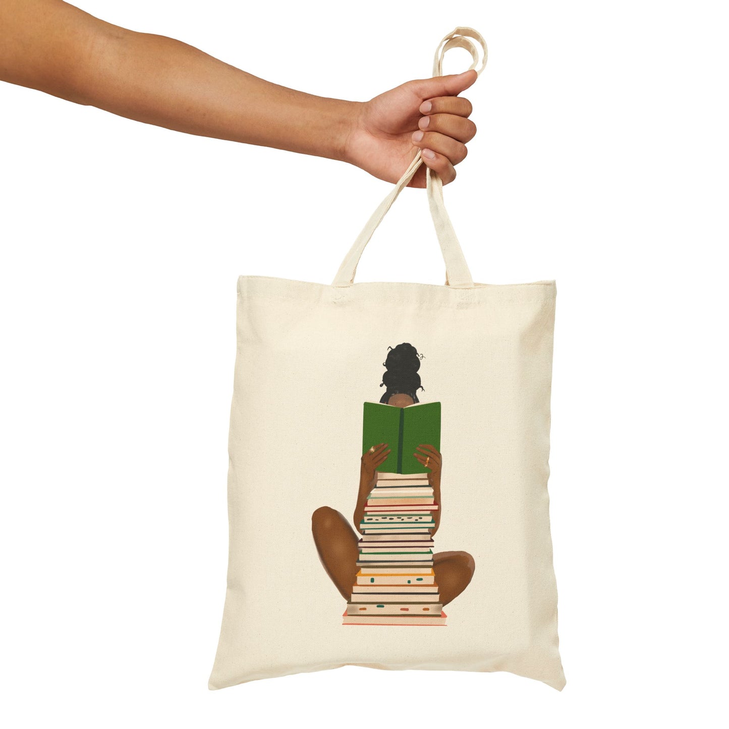 Book Lover's Cotton Canvas Tote Bag - Eco-Friendly Literary Gift