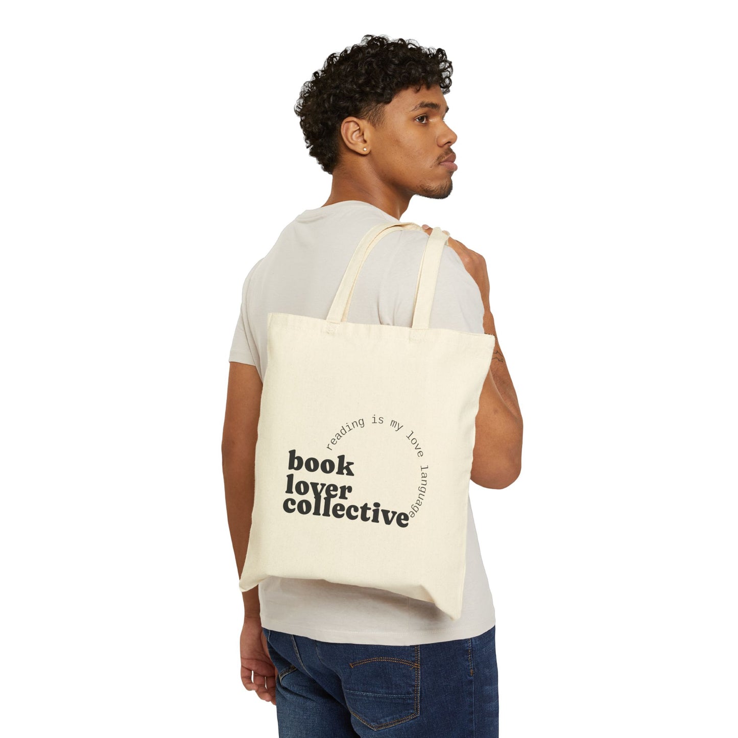 Tote Bag — "Book Lover Collective" Canvas Market Tote