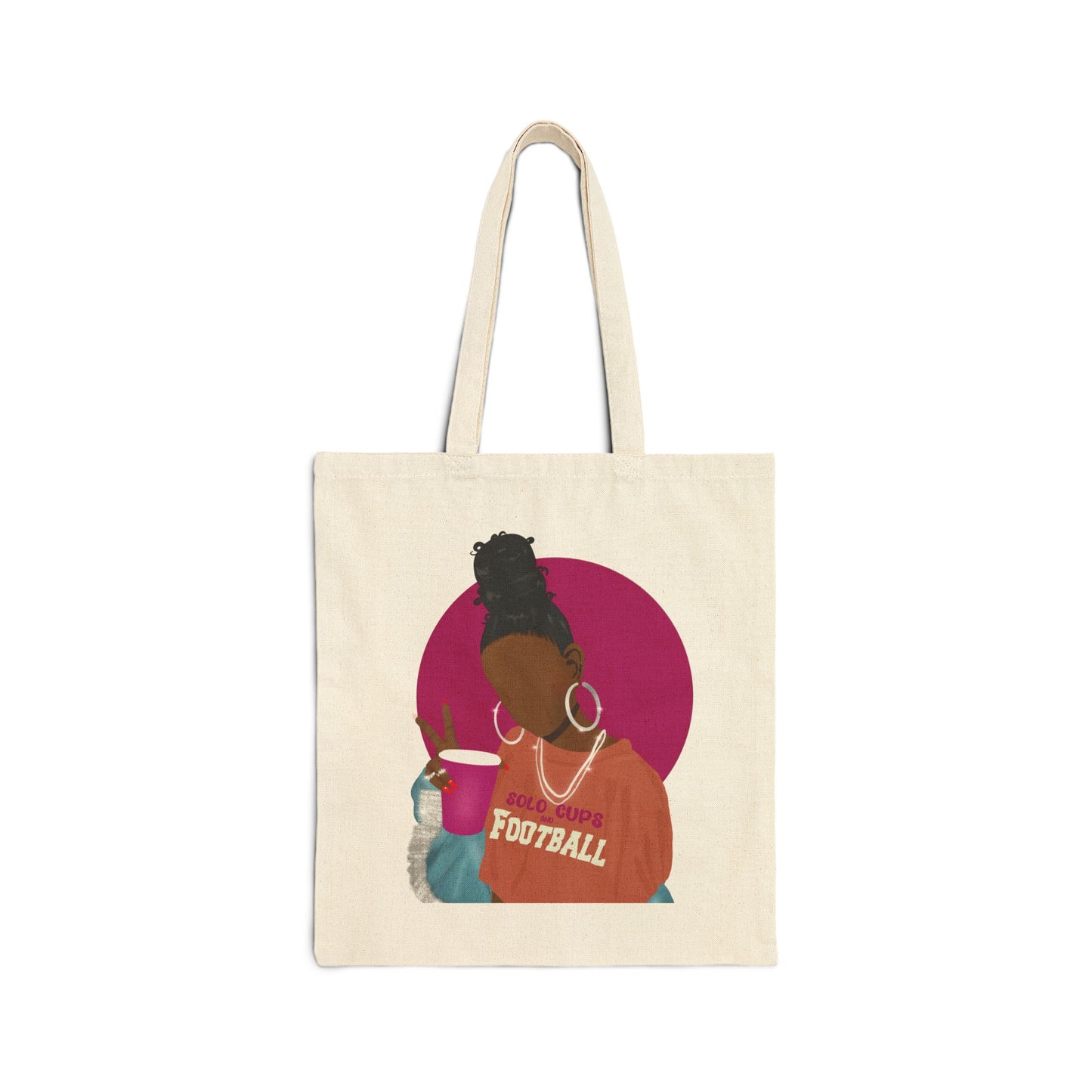 Football Fan Cotton Canvas Tote Bag, Stylish Reusable Shopping Bag, Casual Everyday Tote, Gift for Sports Lovers, Eco-Friendly Bags