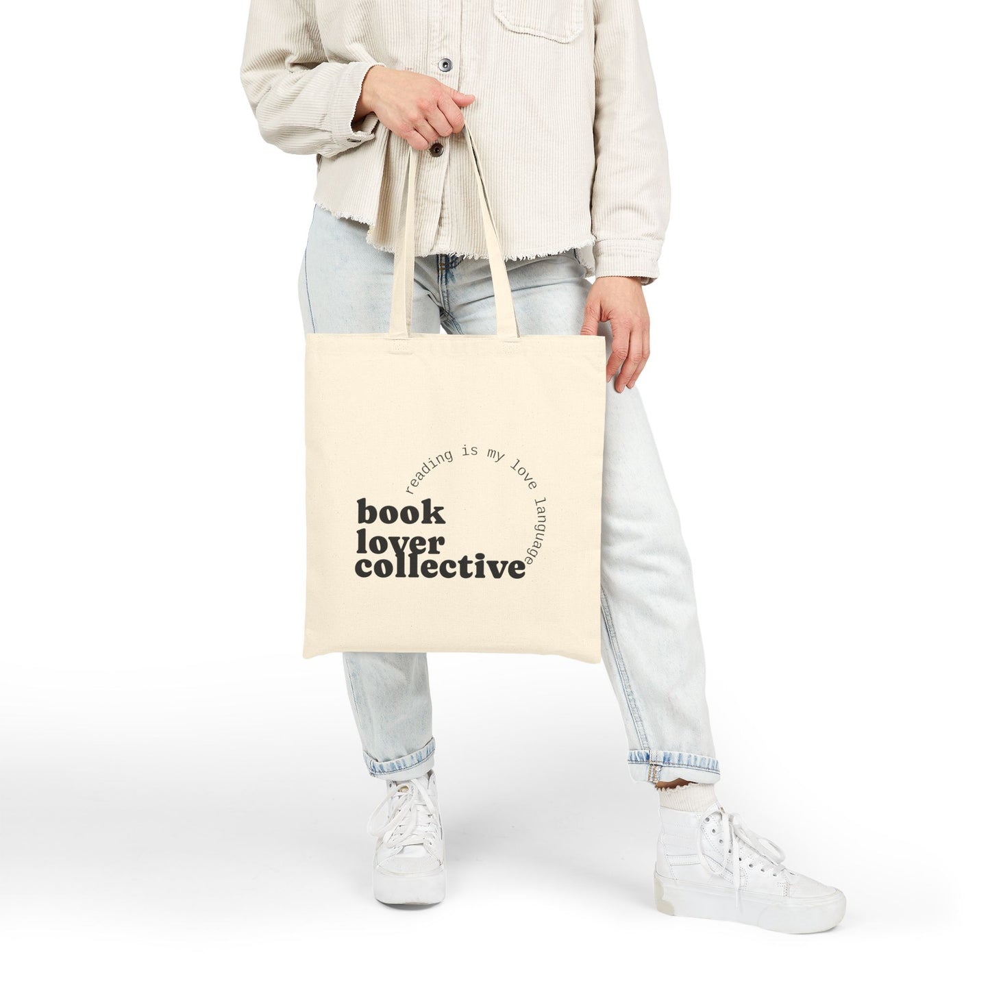 Tote Bag — "Book Lover Collective" Canvas Market Tote