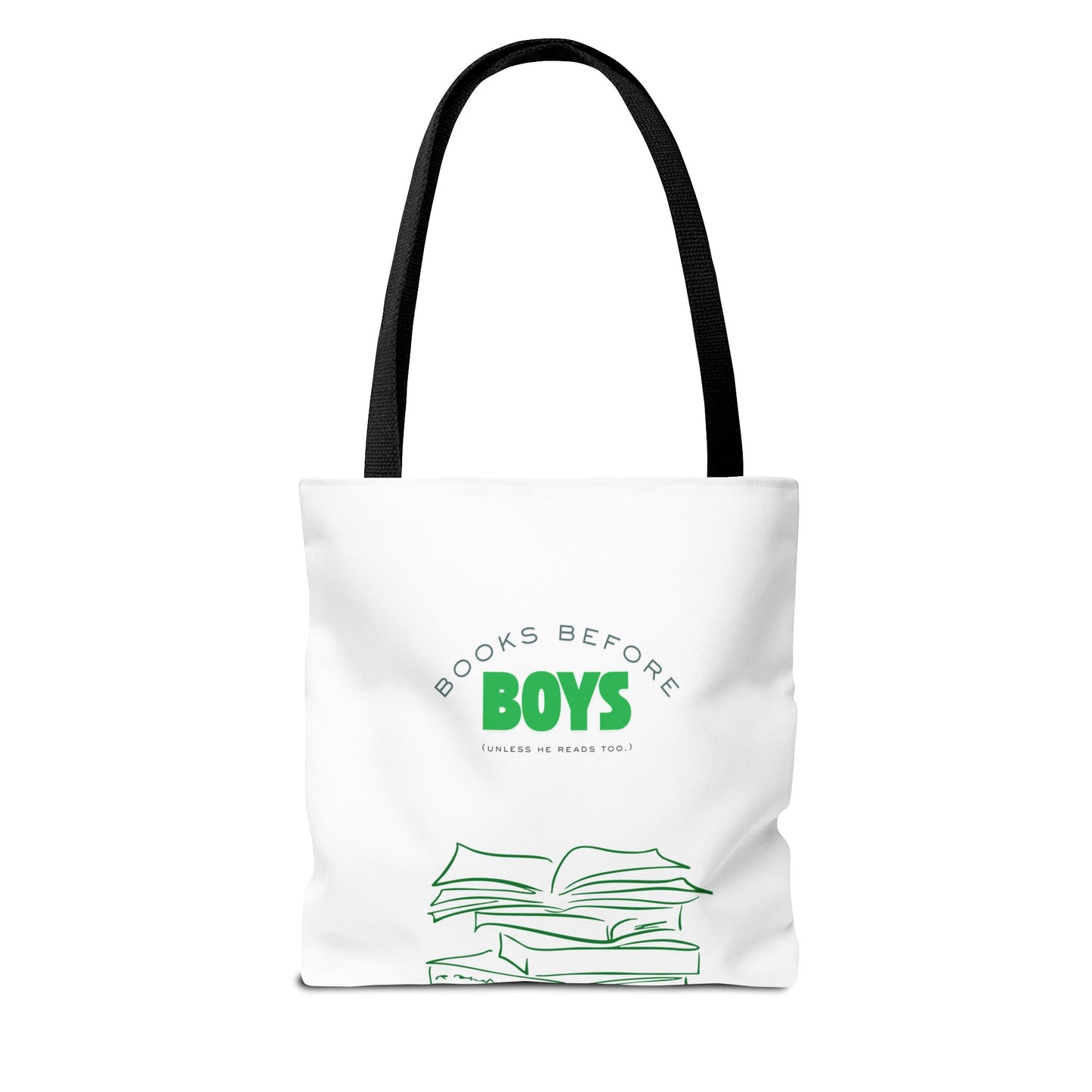 Books Before Boys Tote Bag — Feminist Reader Book Lover Tote