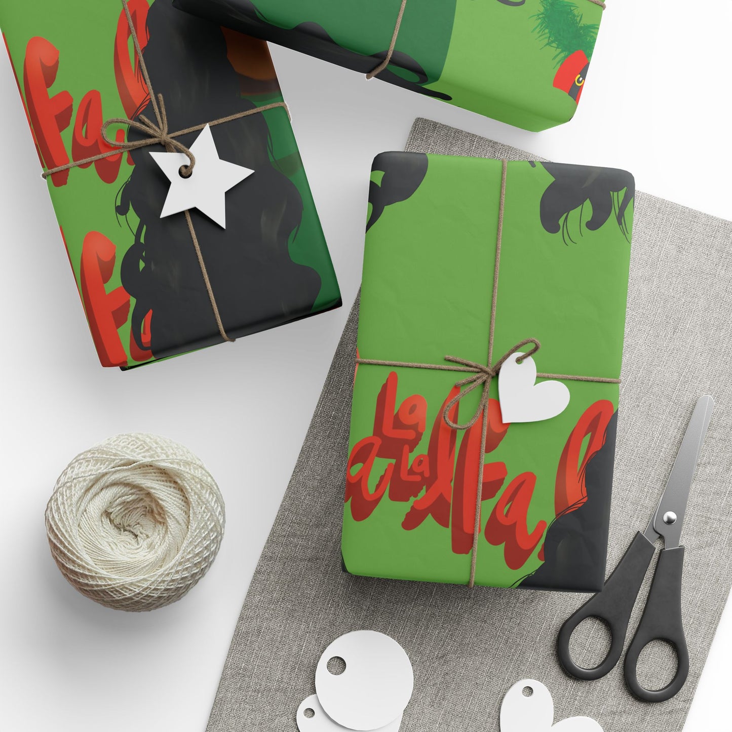 Vibrant Holiday Wrapping Paper with Bold Afro Design