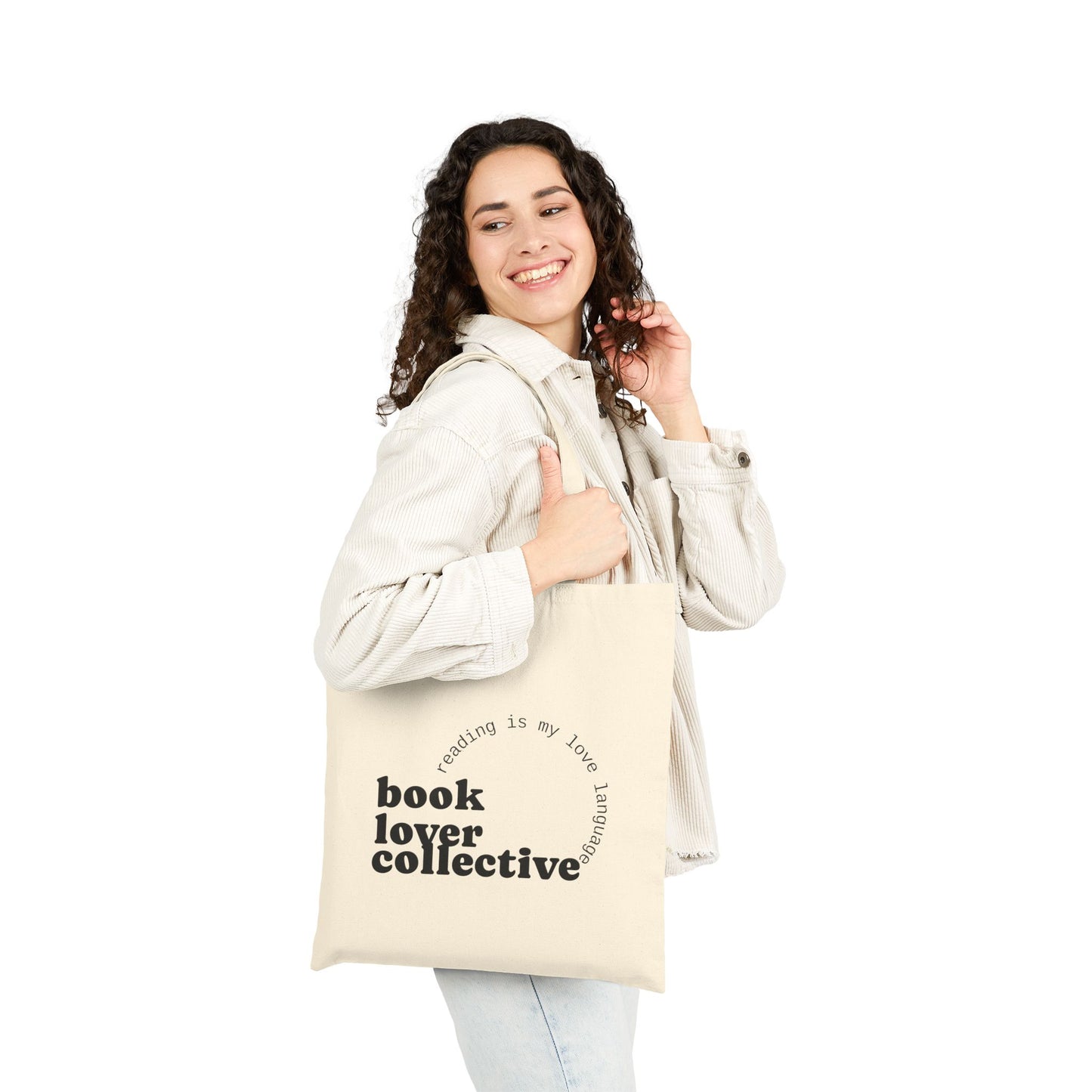 Tote Bag — "Book Lover Collective" Canvas Market Tote