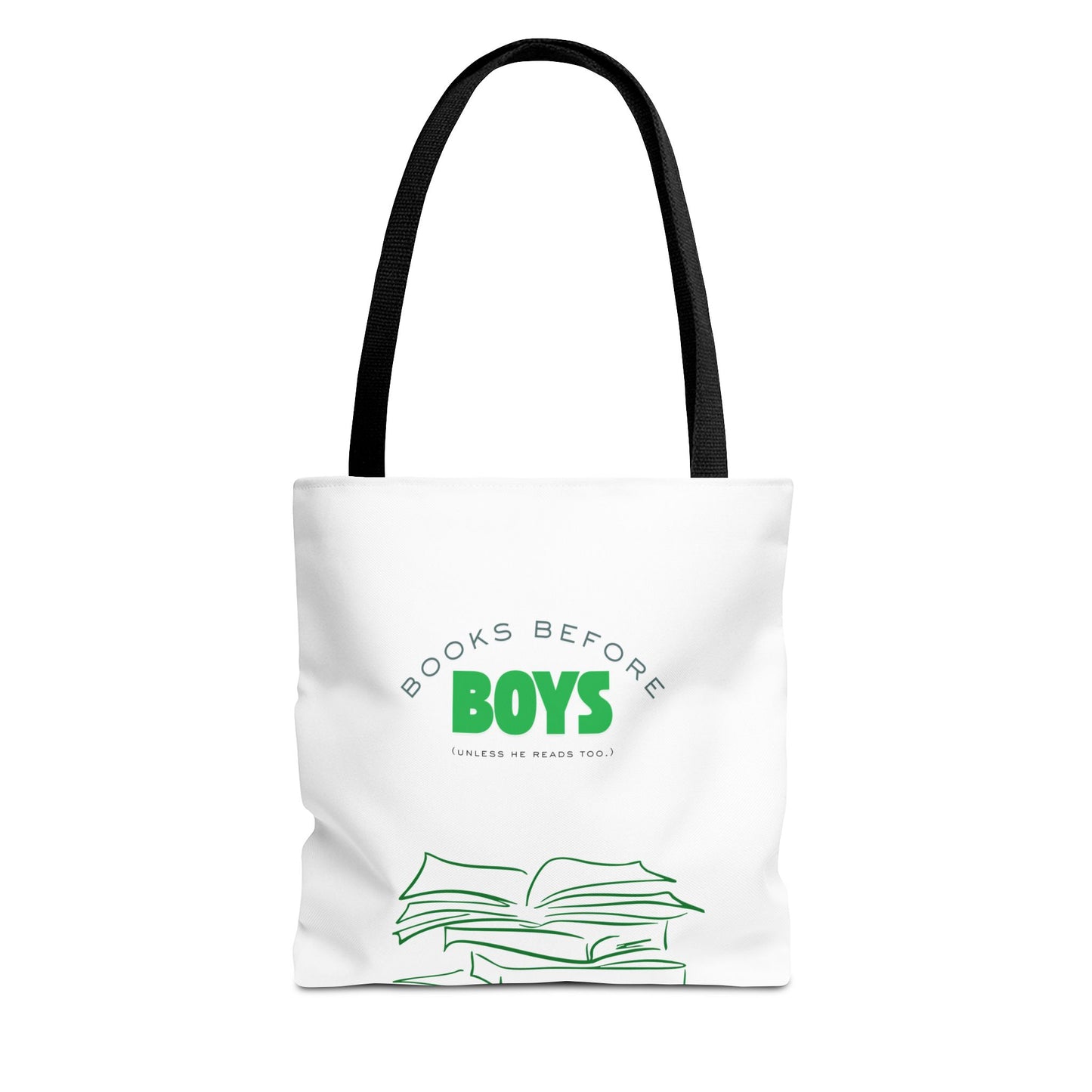 Books Before Boys Tote Bag — Feminist Reader Book Lover Tote