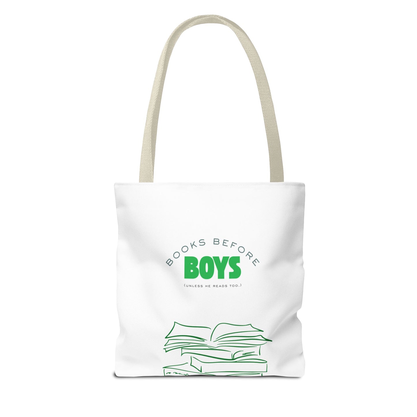 Books Before Boys Tote Bag — Feminist Reader Book Lover Tote