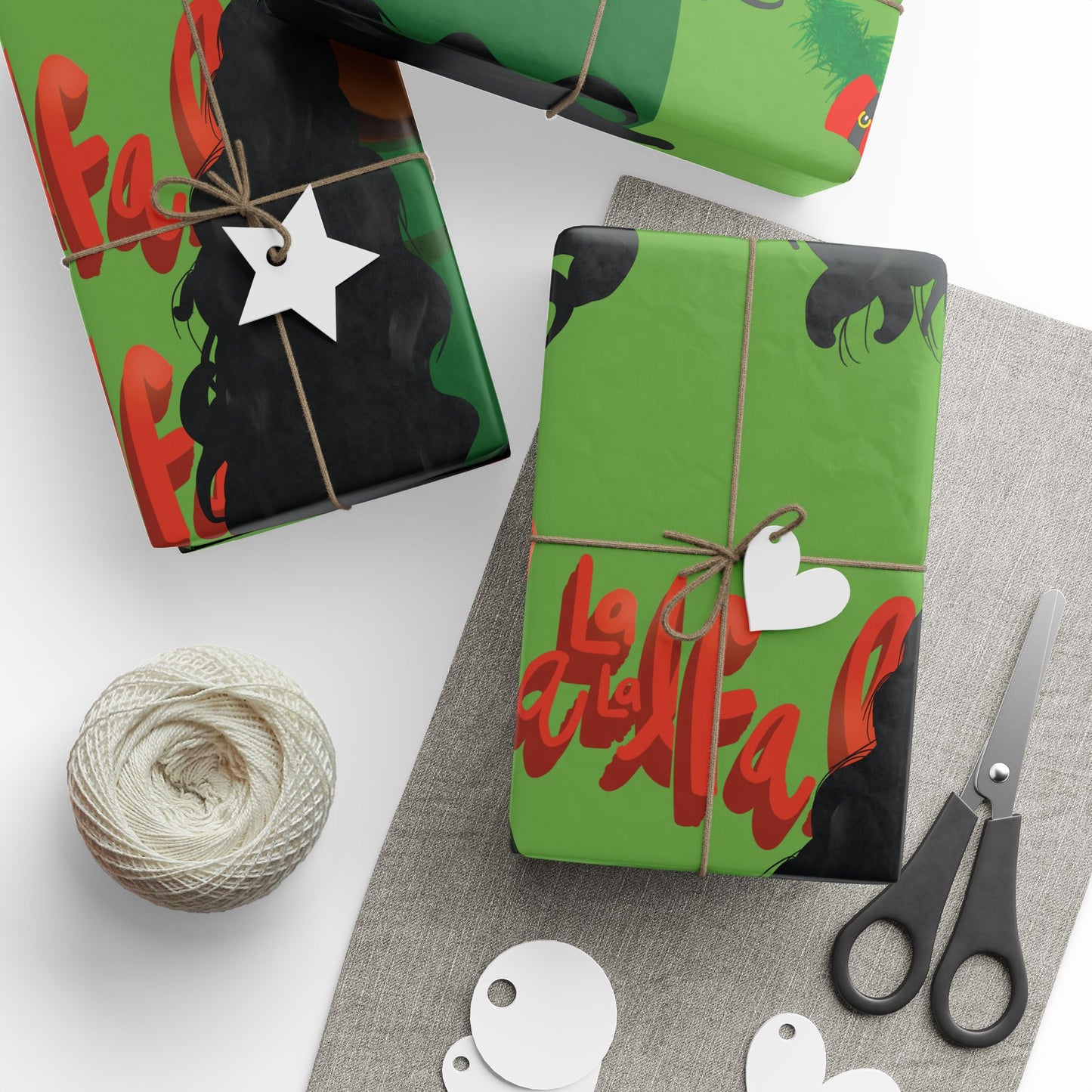 Vibrant Holiday Wrapping Paper with Bold Afro Design