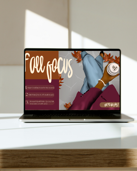 Fall Focus Digital Planner Wallpaper | Motivational Desktop Download