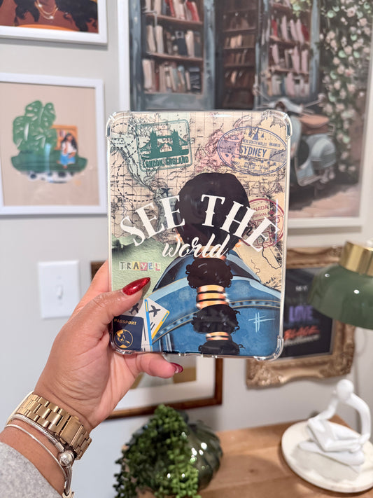 See The World Kindle Insert Printable | Travel Aesthetic Sleeve Insert