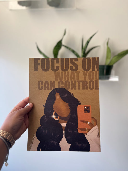Focus Black Girl Art Print | 2 Sizes available |