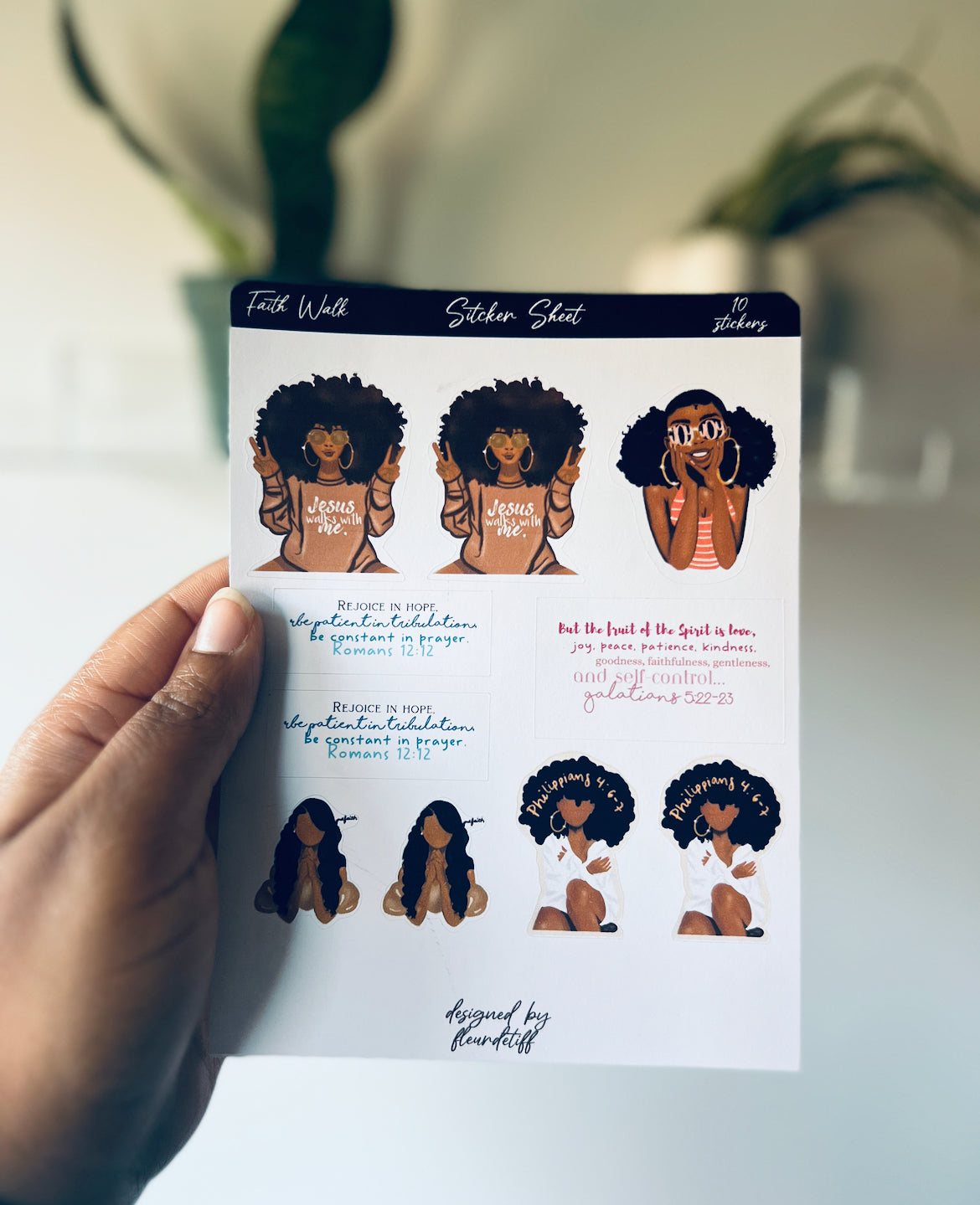 Faith Walk Sticker Sheet | Kiss Cut Sticker Sheet