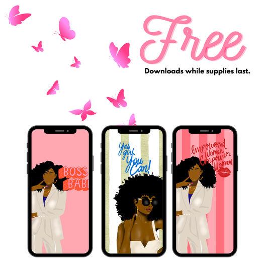 Free Empowered Women Phone Wallpapers | Feminine Motivational Lock Screens by Fleur De Tiff
