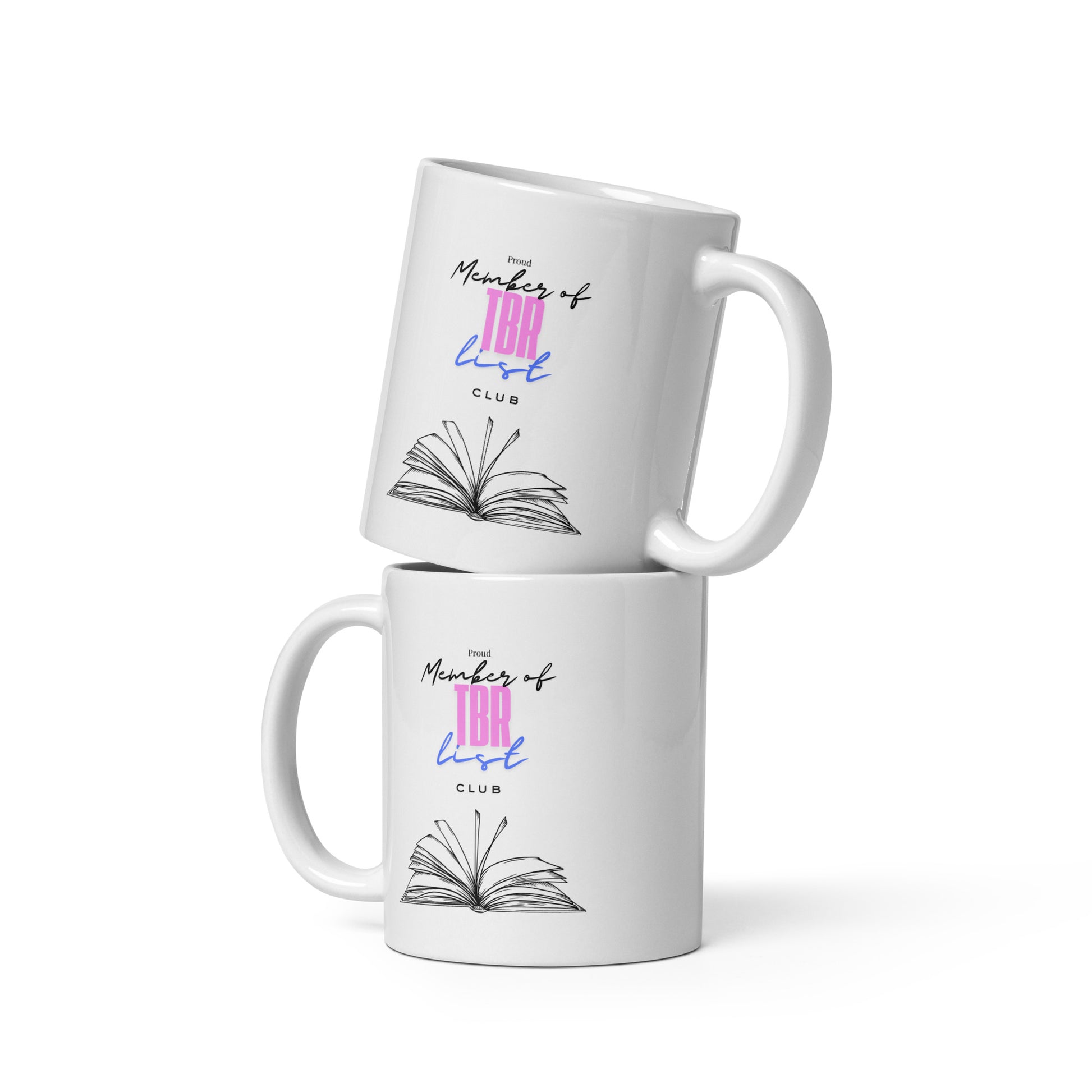 IMAGE OF WHITE COFFEE MUG WITH BOOK LINE ART 