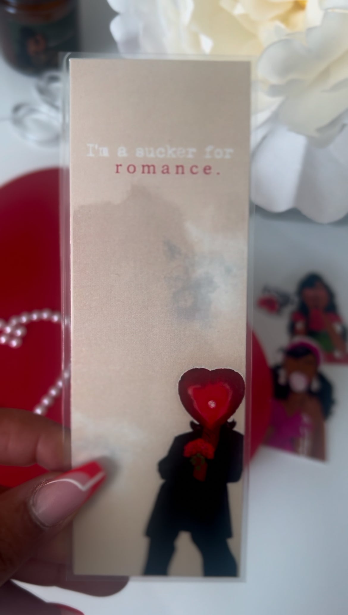 I'm a Sucker for Romance Black Girl Bookmark