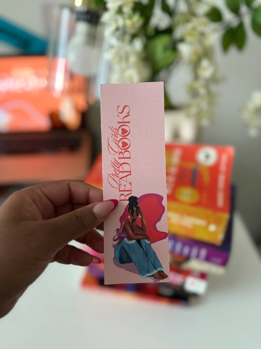 Pretty Girls Read Books Bookmark | Feminine Laminated Reading Accessor