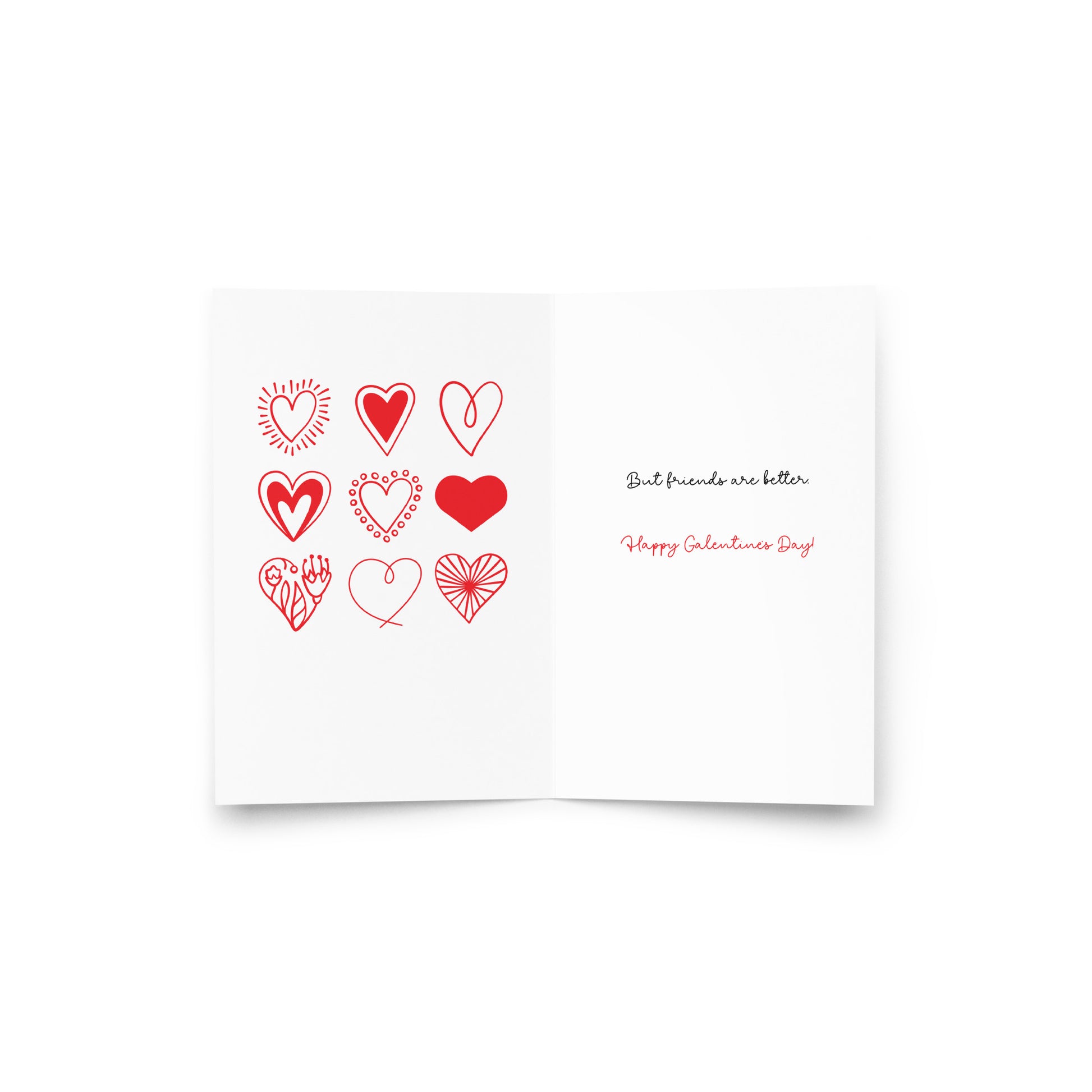 black girl valentines and galentines greeting card