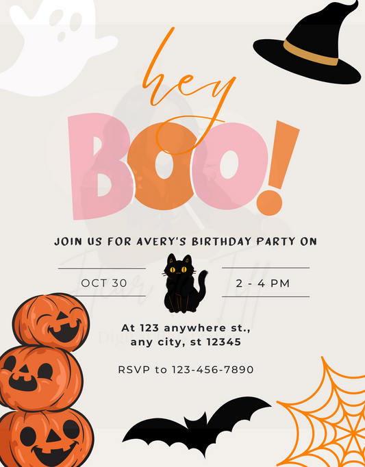 Instant Downloadable Halloween Party Invitation