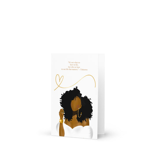 Friendship Greeting card Black Girl Art