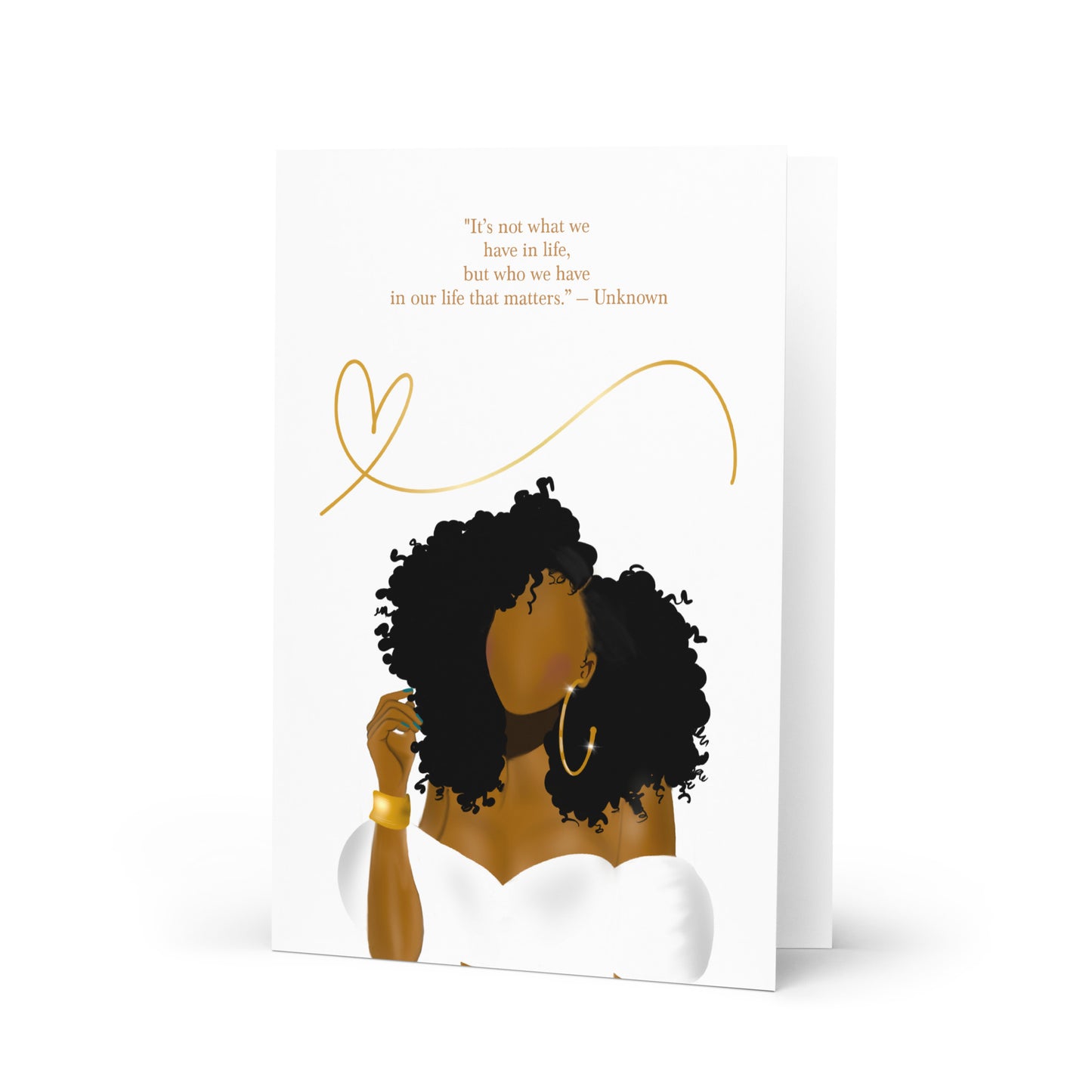 Friendship Greeting card Black Girl Art